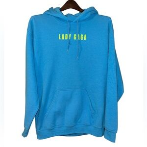 Lady Gaga Official Enigma Tour Pullover Hoodie Blue Medium